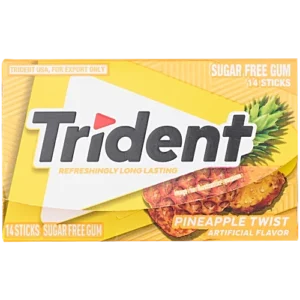 Trident Imported Pineapple Twist Sugar Free Gum Sticks