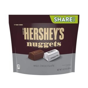 HERSHEY's Nuggets Milk Chocolate Packet, 218 Grams, Brown & Red