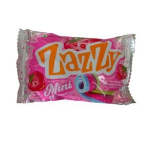 Zazzy Licorice Candy Roll Mini Strawberry 25g