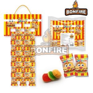 Mix Fruit Bonfire Gummy Pizza Candy, Hanger, 60 Pieces