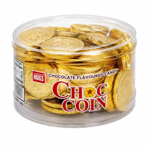 Hugs Choc Coin Gold Chocolate 210 G