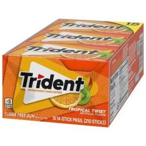 Trident Tropical Twist Flavour Sugar Free Gum