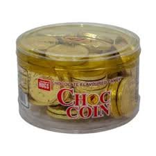 Hugs Choc Coin Gold Chocolate 210 G