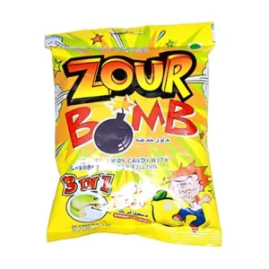 Zour Bomb Sour Lemon Candy With Sherbet Powder