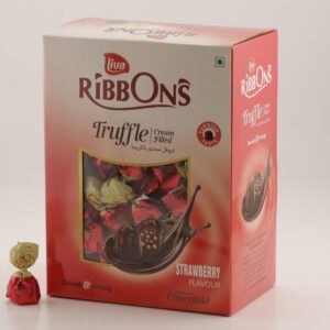 1800gm Liva Ribbons Strawberry Flavour Chocolate Truffles
